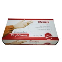 PPE vinyl gloves - clear medium