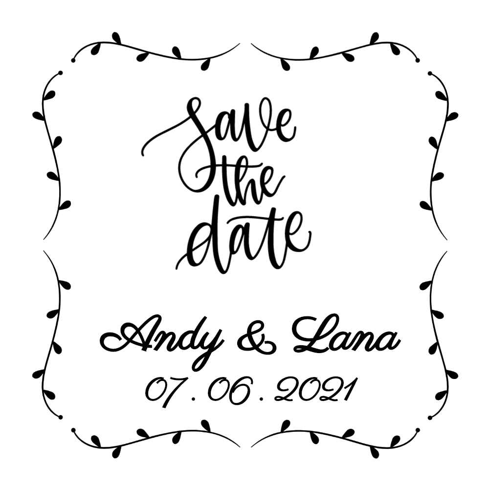 Save the Date stamp - Rubber Stamps Ireland
