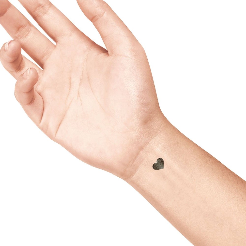 Temporary Tattoo Filled Heart